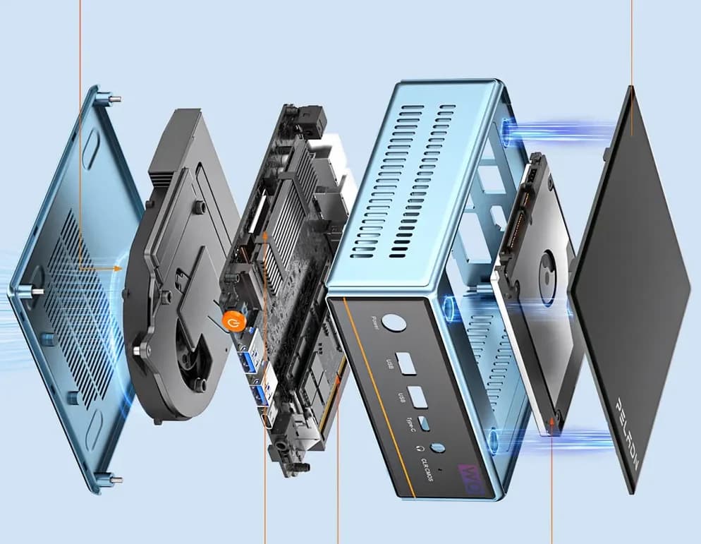 Мини-ПК PELADN WO4 5700U: компактный корпус и высокая производительность
