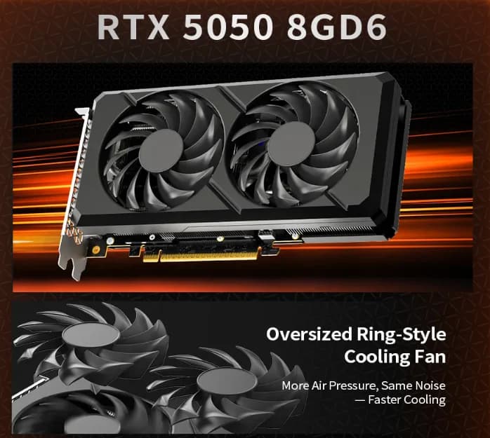 RTX 5050 8GD6: доступная видеокарта на архитектуре Blackwell для трассировки лучей в 1080p и задач ИИ
