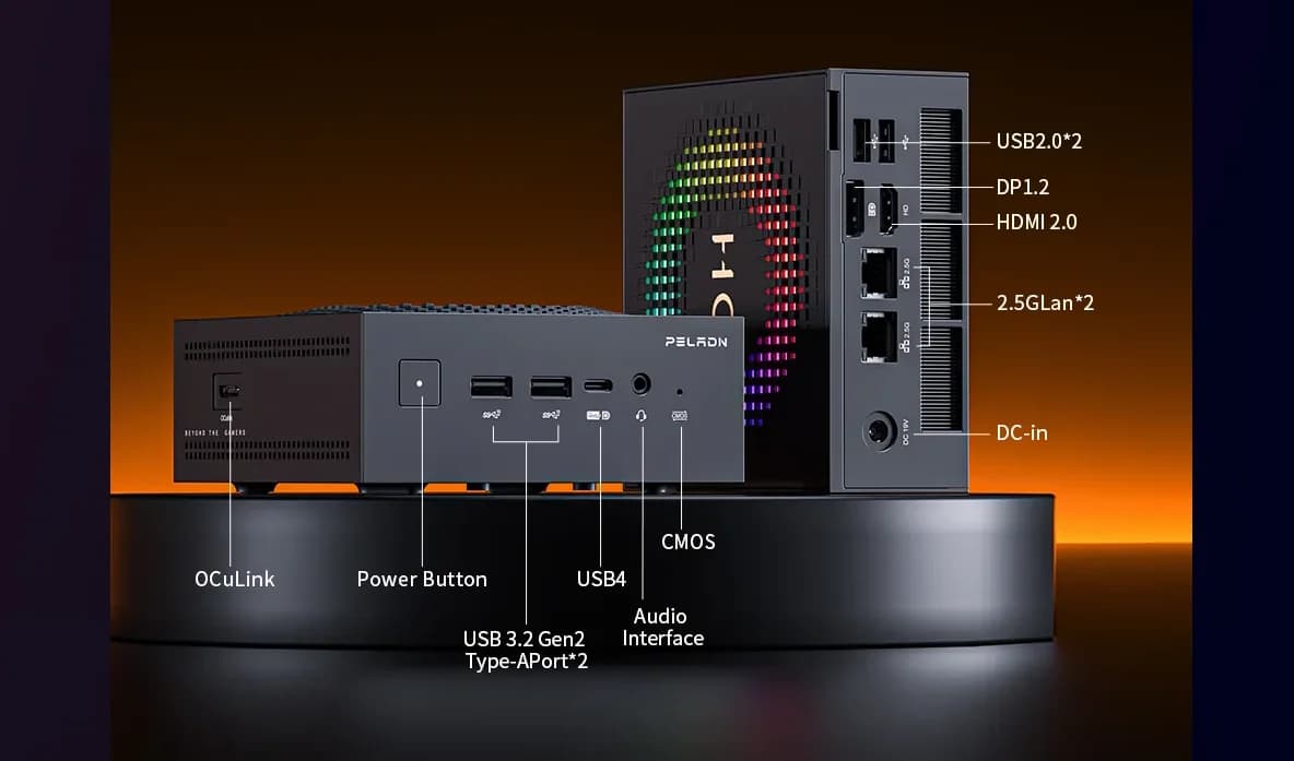 Мини-ПК PELADN HO5 HX470 | Флагманская мини-рабочая станция Zen5 с искусственным интеллектом и поддержкой eGPU OCuLink