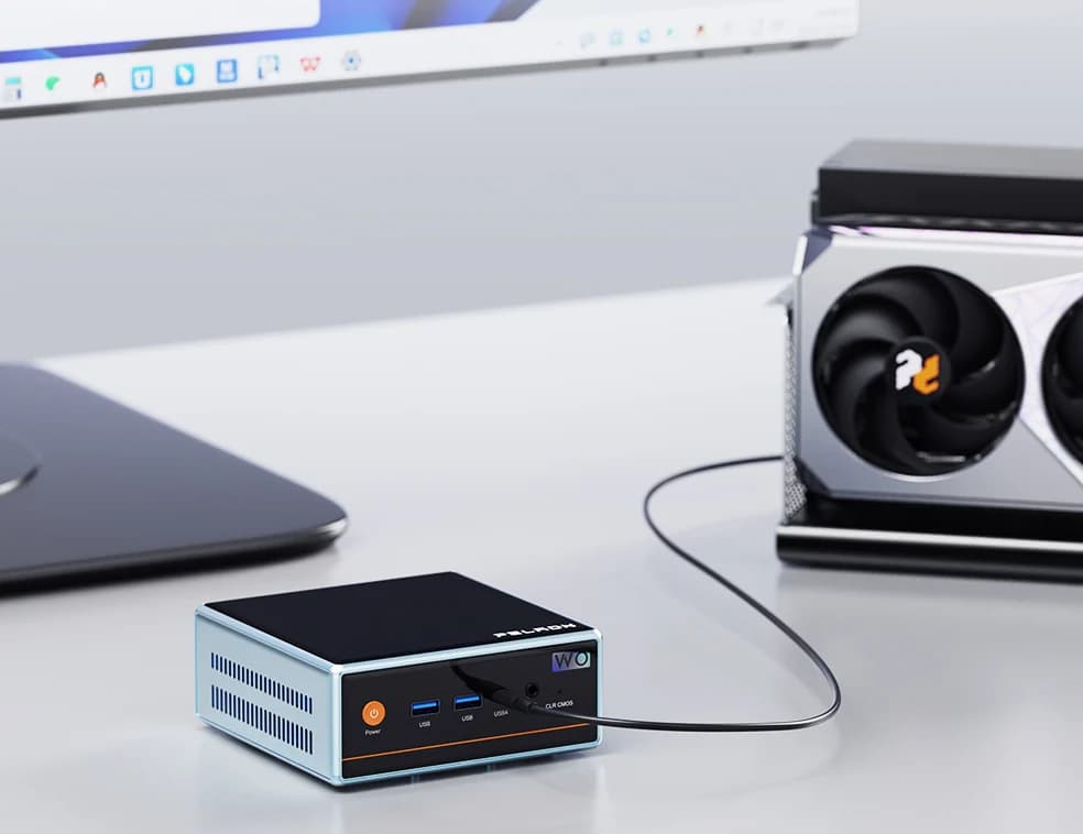 Мини-ПК PELADN WO4 с процессором Intel Core Ultra 7 155H | Универсальный настольный компьютер с искусственным интеллектом для творчества, офиса и игр